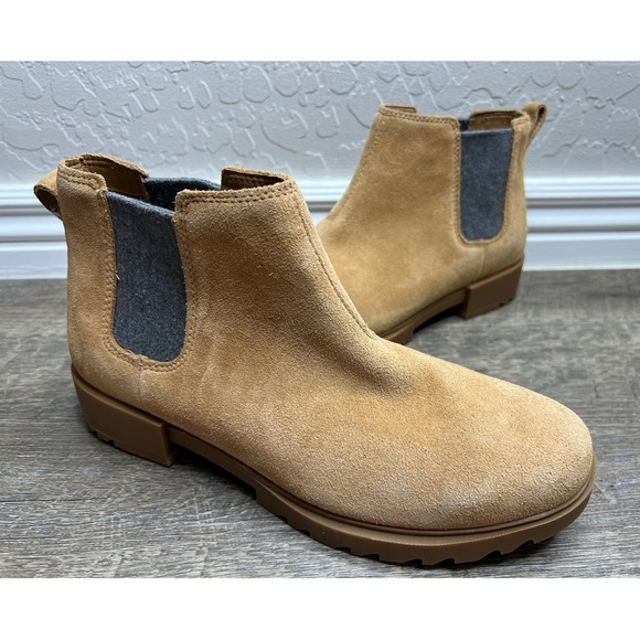 Sorel Women's Emelie II Chelsea Boots Leather Waterproof Brown Size 9.5 - Picture 2 of 9